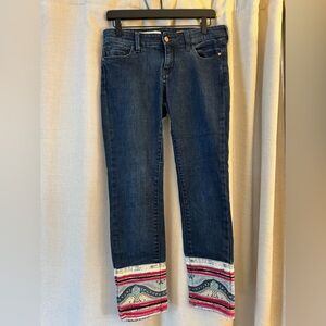 Anthropologie Pilcro and the Letterpress Stet Patchwork  Skinny Jeans Size 27